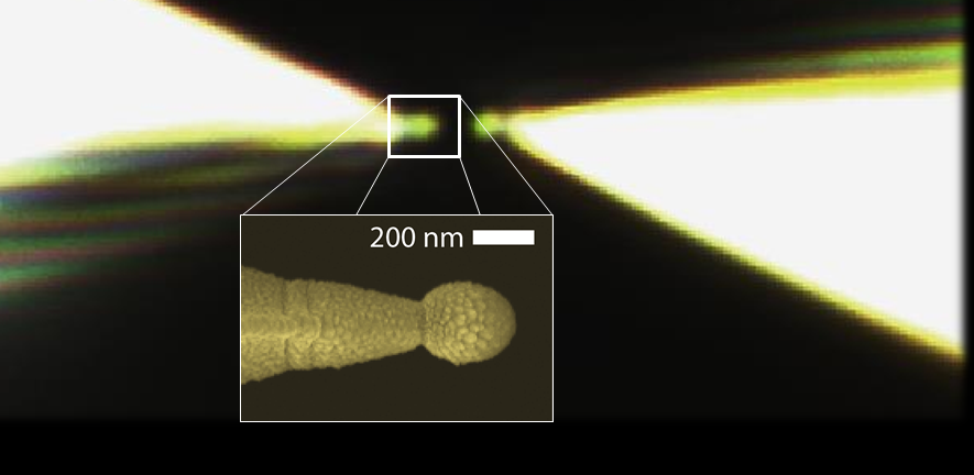 Plasmonics in a nano-gap: quantum kissing